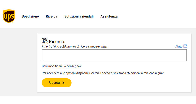 Traccia pacco UPS da casa del Blog Centro Spedizione Pacchi